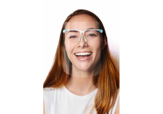 Μάσκα ασπίδα προστασίας προσώπου με πλαστικό σκελετό γυαλιών Full Face Glasses Shield
