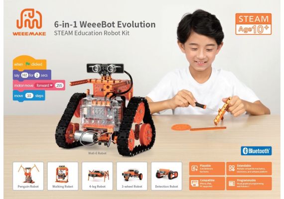 WeeeMake - WeeeBot 6-in-1 Evolution STEM - Κιτ ρομποτικής και προγραμματισμού