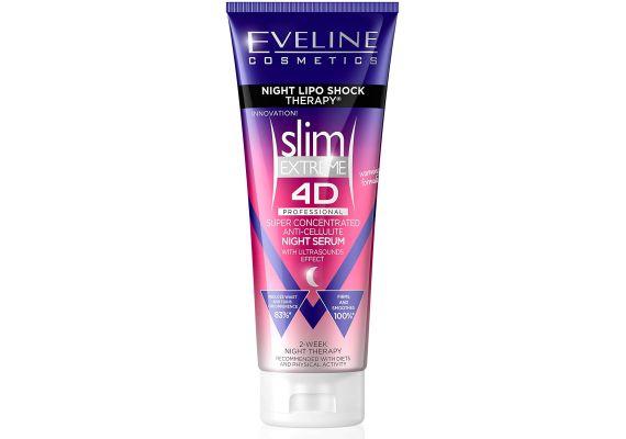 Συμπυκνωμένος Ορός Κρέμας κατά της  Κυτταρίτιδας  250 ML  Eveline Cosmetics Slim Extreme 4D