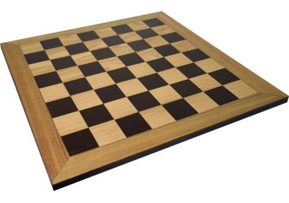 ​Σκάκι Ξύλινο Ελιά 38Χ 38 X 1cm με Πιόνια Ξύλινα με Βαρίδιο Μπέζ/Μαύρα 76mm σε πουγκί