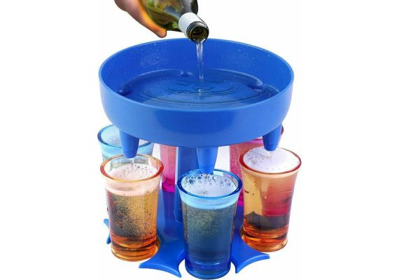 ​Διανεμητής Ποτών σε 6 Χρωματιστά Σφηνοπότηρα για Ταυτόχρονη & Γρήγορη Γέμιση Ποτηριών QuickShot