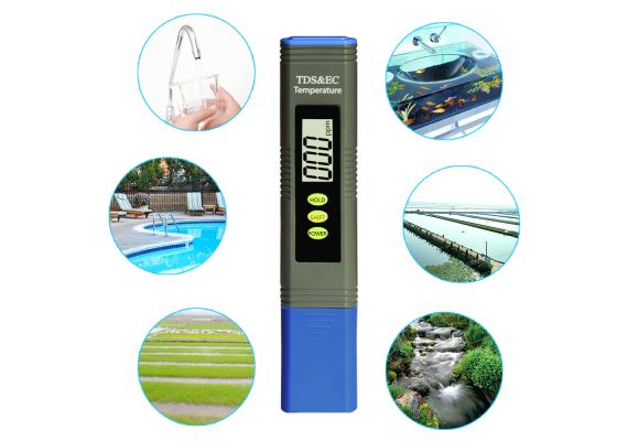 Φορητό αγωγιμόμετρο νερού 3 σε 1 TDS/EC/Θερμοκρασίας E-3 TDS&EC