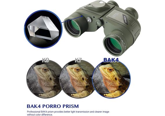 ​Αδιάβροχα κιάλια 7X50 BAK4 Porro Prism Night Vision Binoculars Aomekie Marine