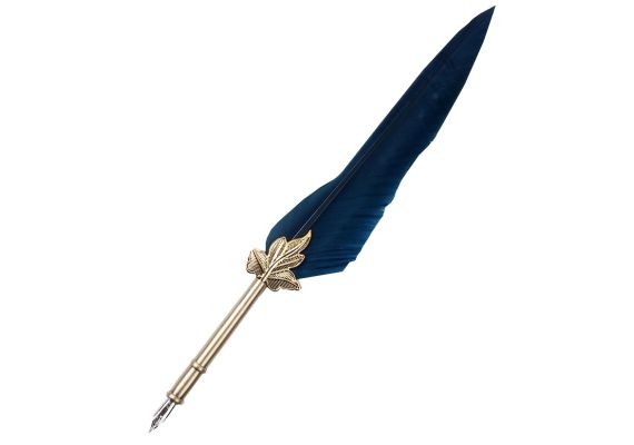 Σετ πένα κονδυλοφόρος μπλε φτερό με 5 ανταλλακτικές μύτες Jiner JN80