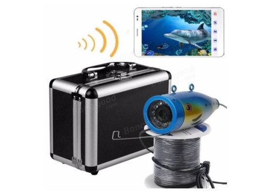 Υποβρύχια κάμερα για ψάρεμα με καλώδιο 50m - Βλέπει στο σκοτάδι - Εικόνα στην οθόνη του κινητού σας μέσω WIFI - Δυνατότητα σύνδεσης έξτρα monitor