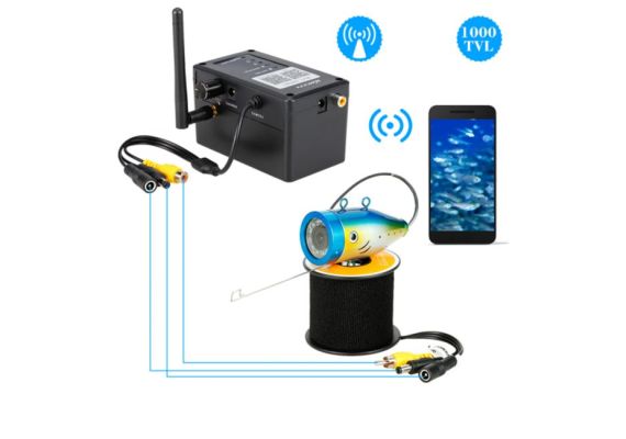 Υποβρύχια κάμερα για ψάρεμα με καλώδιο 50m - Βλέπει στο σκοτάδι - Εικόνα στην οθόνη του κινητού σας μέσω WIFI - Δυνατότητα σύνδεσης έξτρα monitor