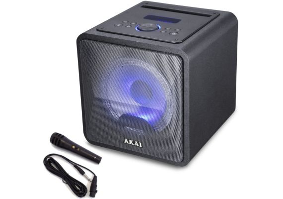 Akai ABTS-B6 Φορητό ηχείο Bluetooth karaoke με USB, LED, micro SD, Aux-In, Aux-Out και ενσ. μικρόφωνο – 20 W