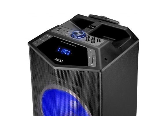 Akai ABTS-DK15 Φορητό ηχείο karaoke με Bluetooth, LED, ασ. μικρόφωνο και υποδοχή για μικρόφωνο και όργανο – 50 W RMS