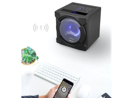 Akai ABTS-K6 Φορητό ηχείο Bluetooth karaoke με USB, LED, micro SD, Aux-In, Aux-Out και ενσ. μικρόφωνο – 30 W