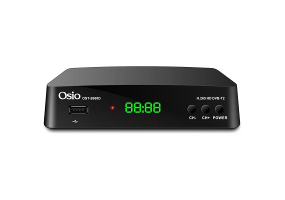 OSIO OST-2660D DVB-T/T2 FULL HD H.265 MPEG-4 ΨHΦIAKOΣ ΔΕΚΤΗΣ ΜΕ USB ΚΑΙ ΧΕΙΡΙΣΤΗΡΙΟ ΓΙΑ TV & ΔΕΚΤΗ