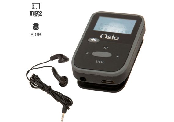 OSIO SRM-7880BG MP3 PLAYER ΜΕ ΚΛΙΠ, ΜΑΥΡΟ 8GB