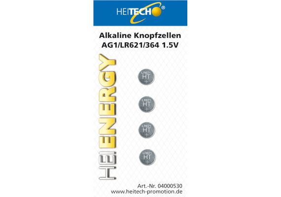 HEITECH 04000530 ΑΛΚΑΛΙΚΕΣ ΜΠΑΤΑΡΙΕΣ 4ΤΜΧ LR621