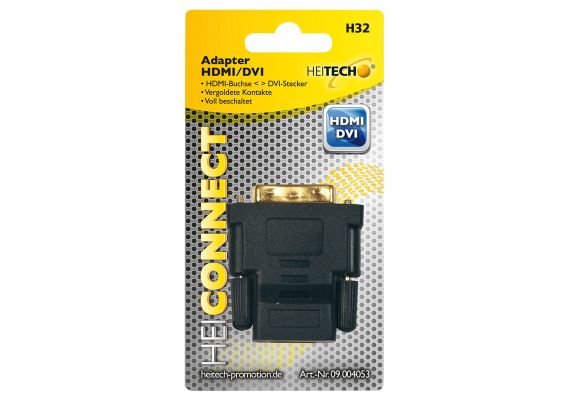 Heitech 09004053 Αντάπτορας HDMI σε DVI-A