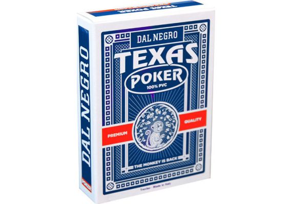 ​Τράπουλα Πλαστική Μπλέ 100% PVC Dal Negro Texas Poker Index 2 Blue