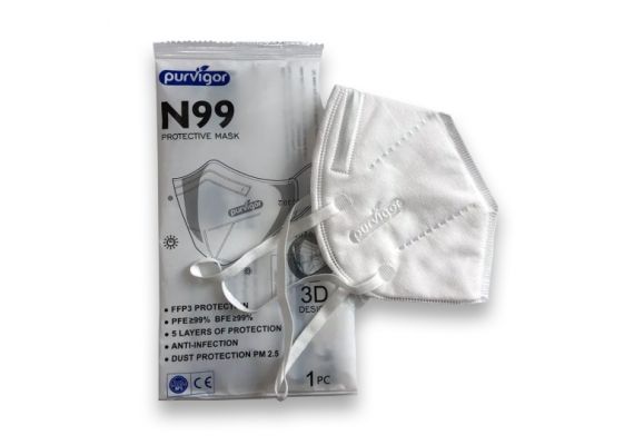 Μάσκα προστασίας αναπνοής σωματιδίων FFP3/N99 purvigor