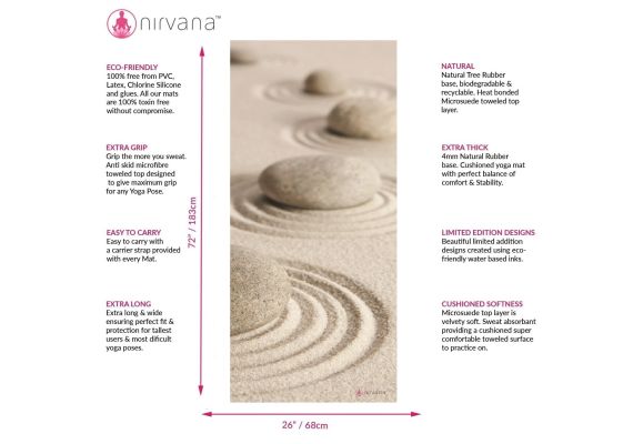 Στρώμα Yoga – Nirvana Serenity - Zen Stones on Sand