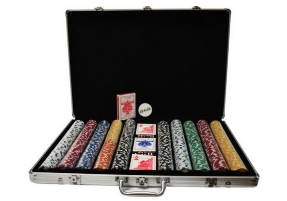 ​Βαλίτσα Αλουμινίου Με 1000 Μάρκες Πόκερ με Ζάρια και 3 Τράπουλες Χάρτινες Supergifts 700196