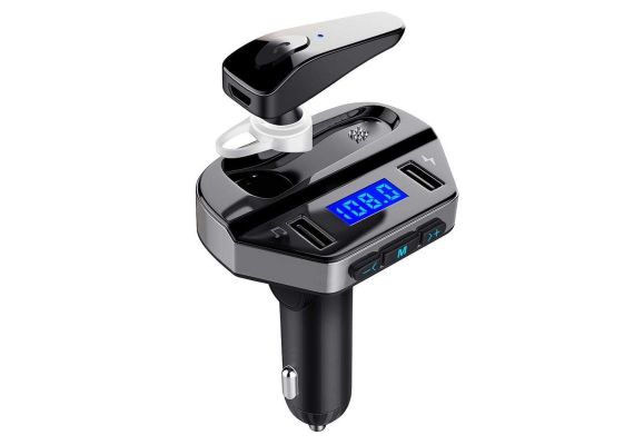 Πομπός Bluetooth USB MP3 Player, FM Transmitter, και Φορτιστής Αυτοκινήτου με Ακουστικό Hands-free