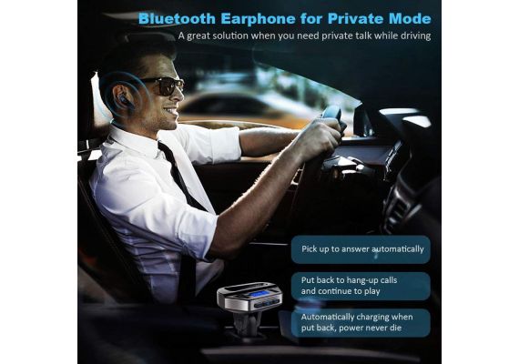 Πομπός Bluetooth USB MP3 Player, FM Transmitter, και Φορτιστής Αυτοκινήτου με Ακουστικό Hands-free