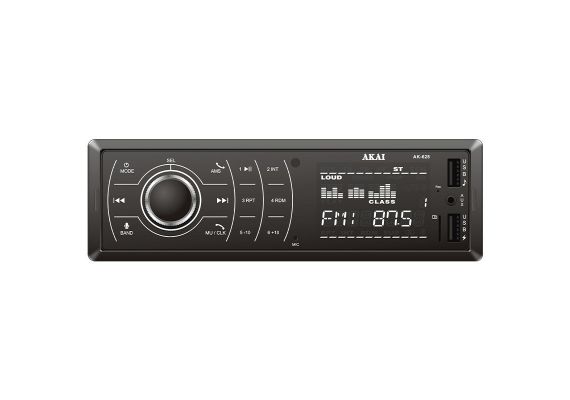 Akai AK-628 Ηχοσύστημα αυτοκινήτου με Bluetooth, App, διπλό USB για φόρτιση / αναπαραγωγή, κάρτα SD και Aux-In 4 x 35 W