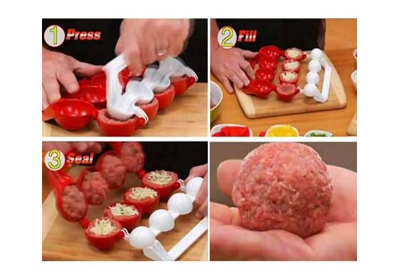 Εργαλείο Για Τέλεια Γεμιστά Κεφτεδάκια Mighty Meatballs