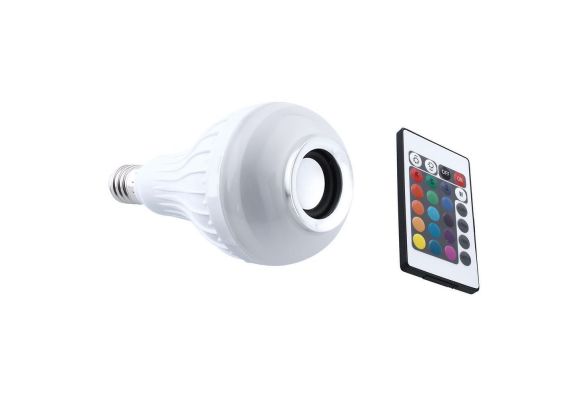 Λάμπα LED RGB που Αλλάζει Χρώματα και Ηχείο Bluetooth με Τηλεχειριστήριο
