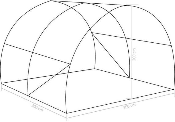 Θερμοκήπιο Τούνελ με Μεταλλικό Σκελετό 2x2x2m 00010022