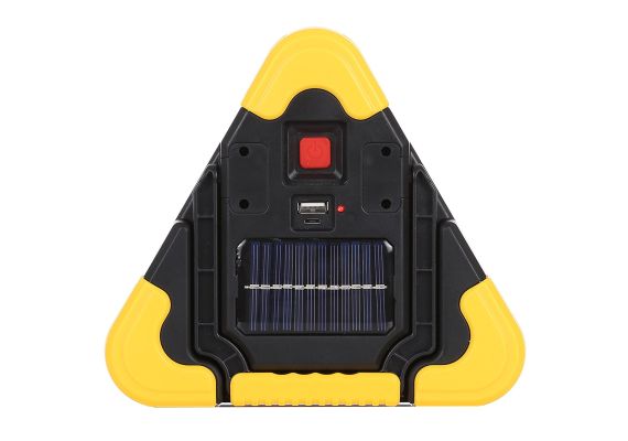 Επαναφορτιζόμενο Τρίγωνο Ασφαλείας & Φακός LED με Ηλιακό Πάνελ HB-6609