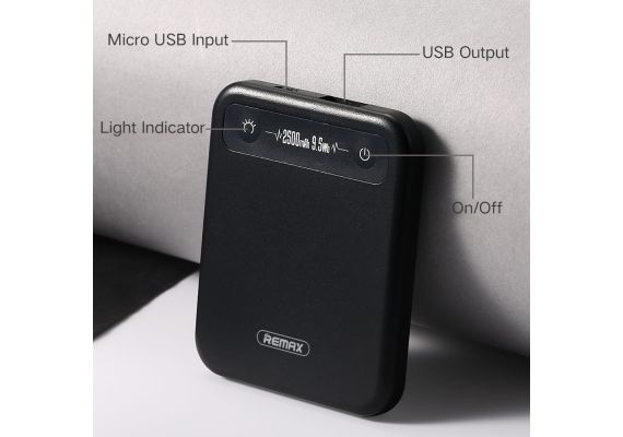 PINO POWER BANK 2500mAh 9.5Wh REMAX RPP-51 με Θύρα DC5V-1A