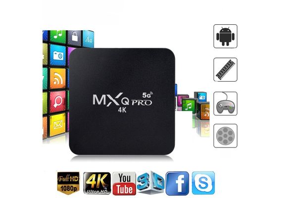 TV Box MXQ Pro 5G 4K UHD με WiFi USB 2.0 4GB RAM & 256 GB Αποθηκευτικό Χώρο με Λειτουργικό Android
