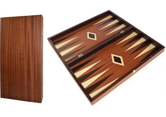 Τάβλι από φυσικό ξύλο Μαονιού πολυτελείας 48,5x50cm Platinum Games 01.28.004