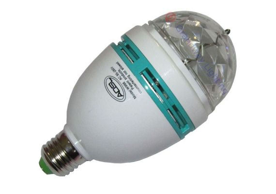 Φωτορυθμική λάμπα LED βιδωτή Ε 27 για disco πάρτυ led rotation spot light 24226 OEM