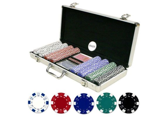 Μεταλλικό Βαλιτσάκι Πόκερ με 400 Μάρκες Casino 11,5g  - 2 Τράπουλες & 5 Ζάρια