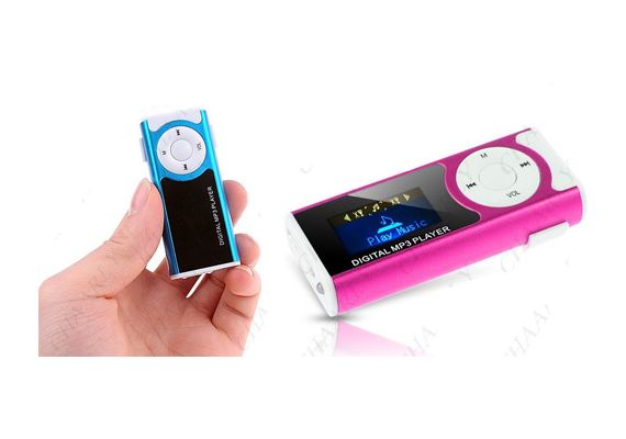 Mini portable MP3 Player MicroSD με ηχείο, οθόνη LCD & φακό LED