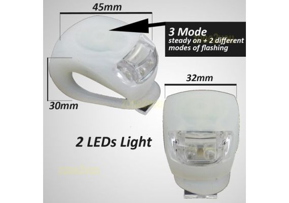 Σετ φωτάκια σιλικόνης με 2 led το κάθε φωτάκι Silicone LED Bike Light HJ008