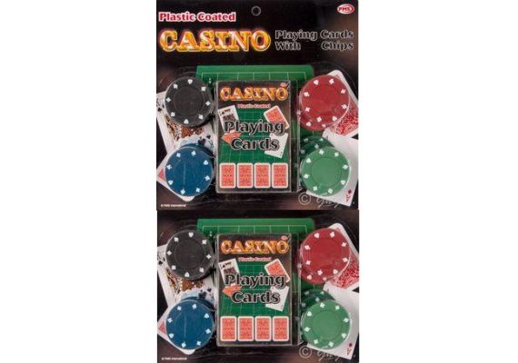 Σετ 2 Τράπουλες με 48 Μάρκες Casino Poker