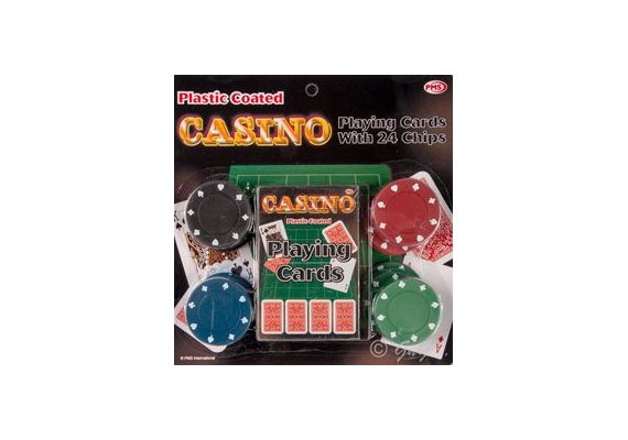 Σετ Τράπουλα με 24 Μάρκες Casino Poker