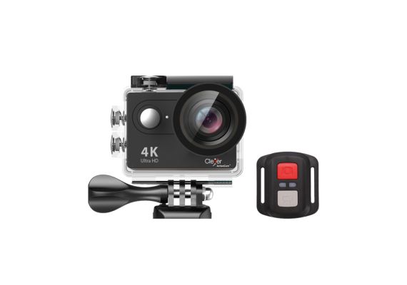 Clever ActionCam&#x2122; V3 - Με πραγματικό 4K - 20MP - 120fps - WIFI - Η Μοναδική με Ελληνικό μενού -  Συνδέεται σε Όλα τα Κινητά + Εφαρμογή για κινητά - Αδιάβροχη εως 30m - Τηλεχειριστηριο καρπου + ΔΩΡΟ Βάσεις κράνους ποδήλατου αυτοκινήτου κλπ- Μεγαλη α