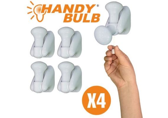 ​Ασύρματη κινητή λάμπα Led 4 τεμαχίων Handy Bulb