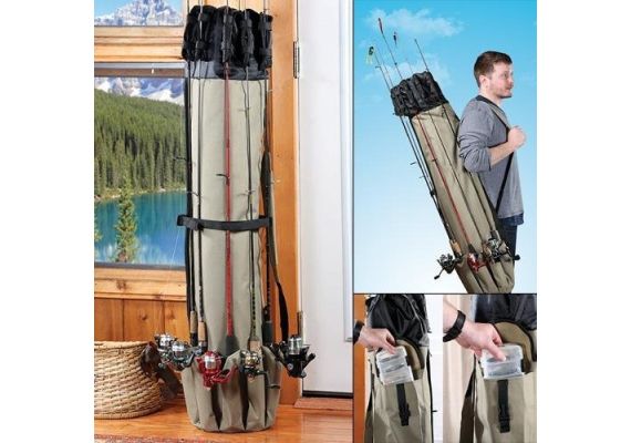 ​Θήκη καλαμιών ψαρέματος με 5 θέσεις Fishing Rod Organizer CRZ-60