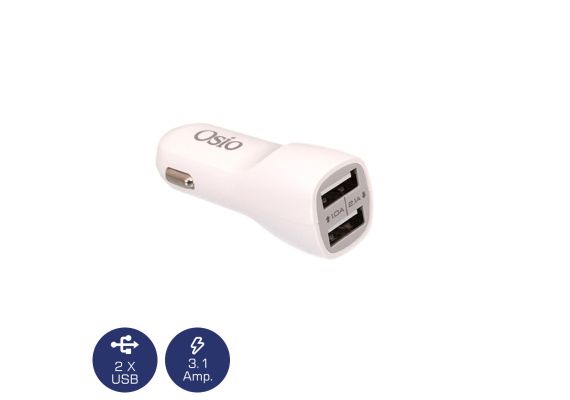 Osio OTU-365W Διπλός φορτιστής αυτοκινήτου με 2 USB 5 V 1000 / 2100 mA