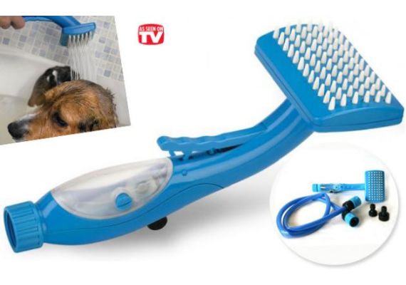 Βούρτσα καθαρισμού με ντουζ για πλύσιμο σκύλων Pet Brush Bathe n' Groom