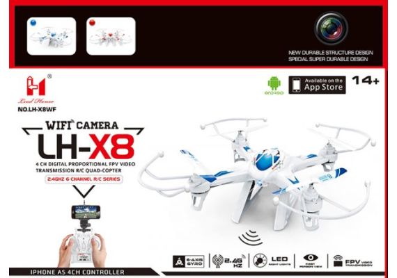 WiFi Τηλεκατευθυνόμενο Ελικόπτερο Quadcopter 6 Axis Gyro 2.4GHz με HD Camera LEADHONOR  LH-X8 WF