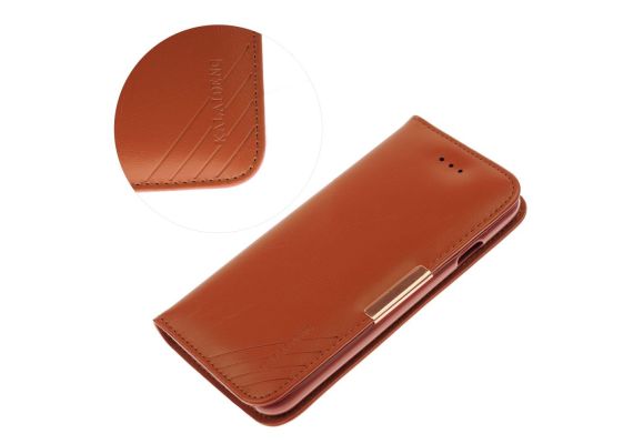 Θήκη για κινητό Samsung Galaxy S6 Edge+ από γνήσιο δέρμα Kalaideng Royale II Brown