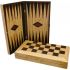 Ξύλινο τάβλι & σκάκι ελιάς 48x48cm SuperGifts 800500
