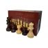 ​Τάβλι - Σκάκι Οξιάς Τύπωμα Ελιά 38Χ38cm με Πιόνια Ξύλινα με Βάρος Μπεζ/Καφέ 75mm