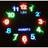 Εντυπωσιακό Ρολόι Τοίχου με πολύχρωμο φωτισμό LED