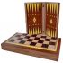 ​Τάβλι-Σκάκι ταξιδίου δίχρωμο οξιά "ECO" 38Χ38cm με πιόνια πλαστικά με τσόχα καφέ/μπεζ 7,5cm SuperGifts 501302502108