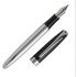 ​Πένα γραφής πολυτελείας από ασημί ρόδιο και μαύρη λάκα CERRUTI NSN3672