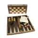 Ξύλινο Τάβλι & Σκάκι Καρυδιά Ταξιδιού 31 Χ 31 cm